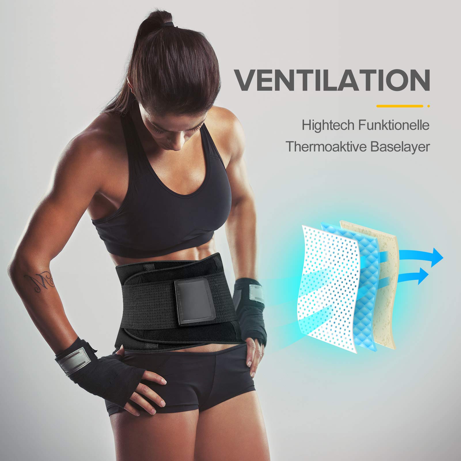 Portzon Waist Trainer Weight Loss Sport Girdle Belt Slimmer Body Shaper XXL