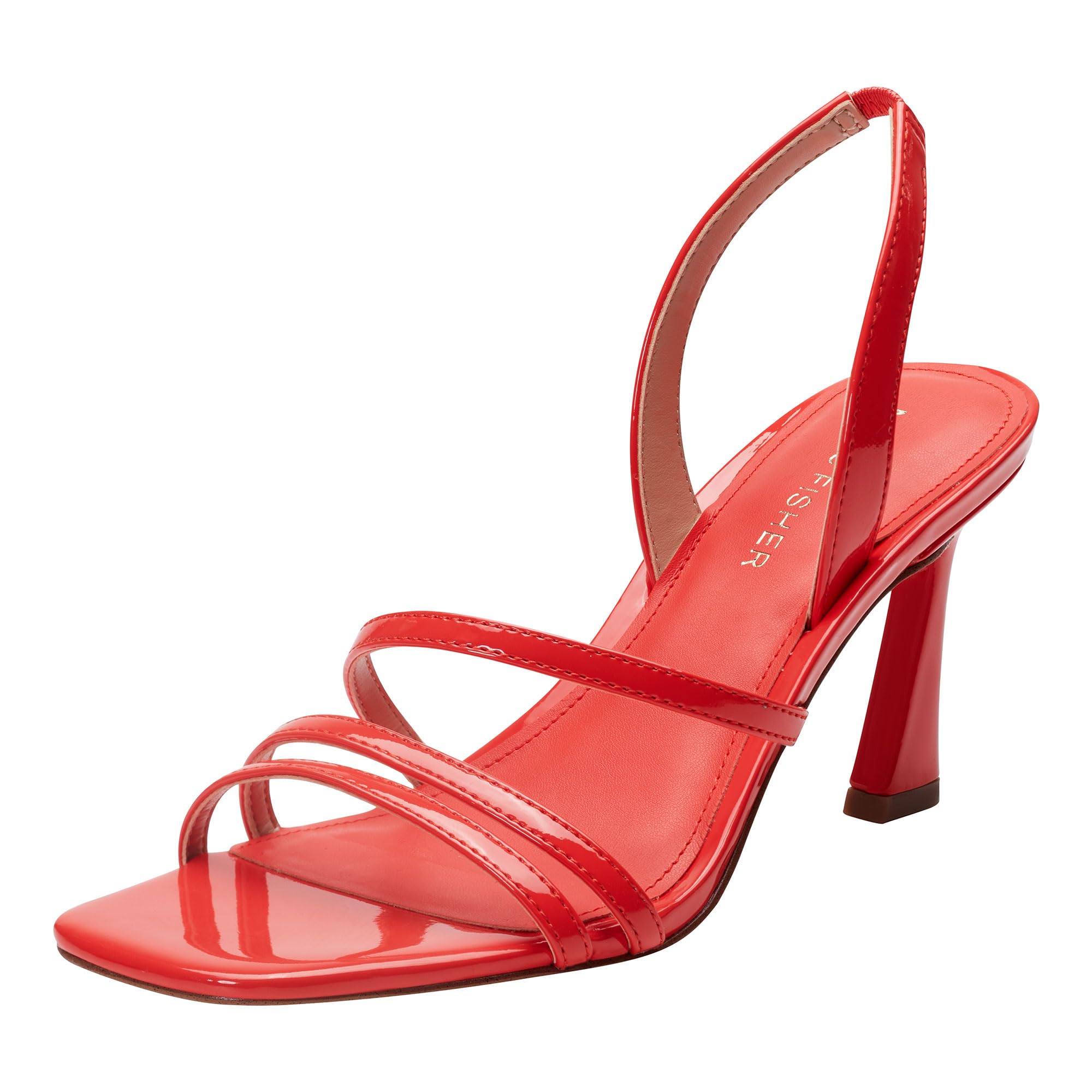 Marc Fisher Nalina Heeled Sandal Red Patent 610 Size 10