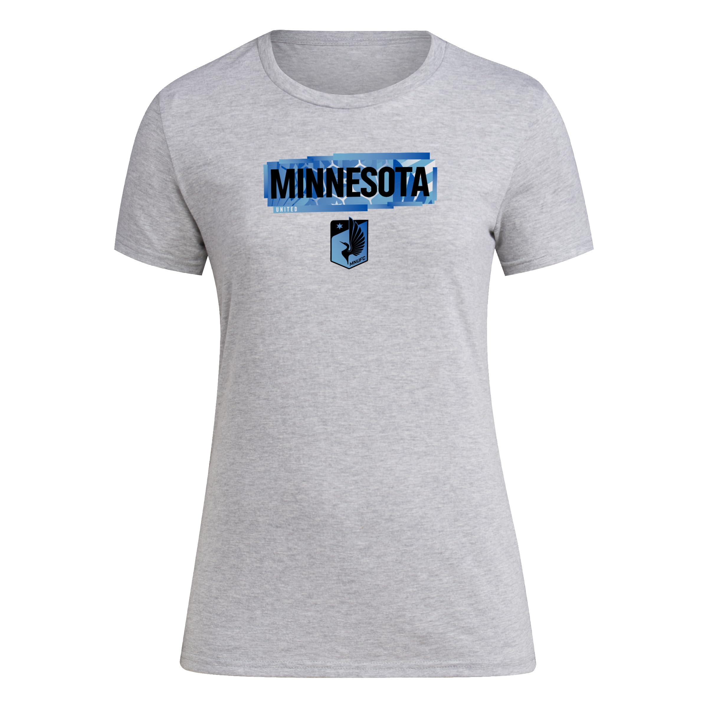 adidas Minnesota United FC Womens Local Pop Pre-game T-shirt Grey Heather Size S