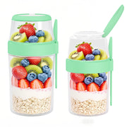 Kendyy 2 Pack Leak Proof Overnight Oats Container with Spoon Green