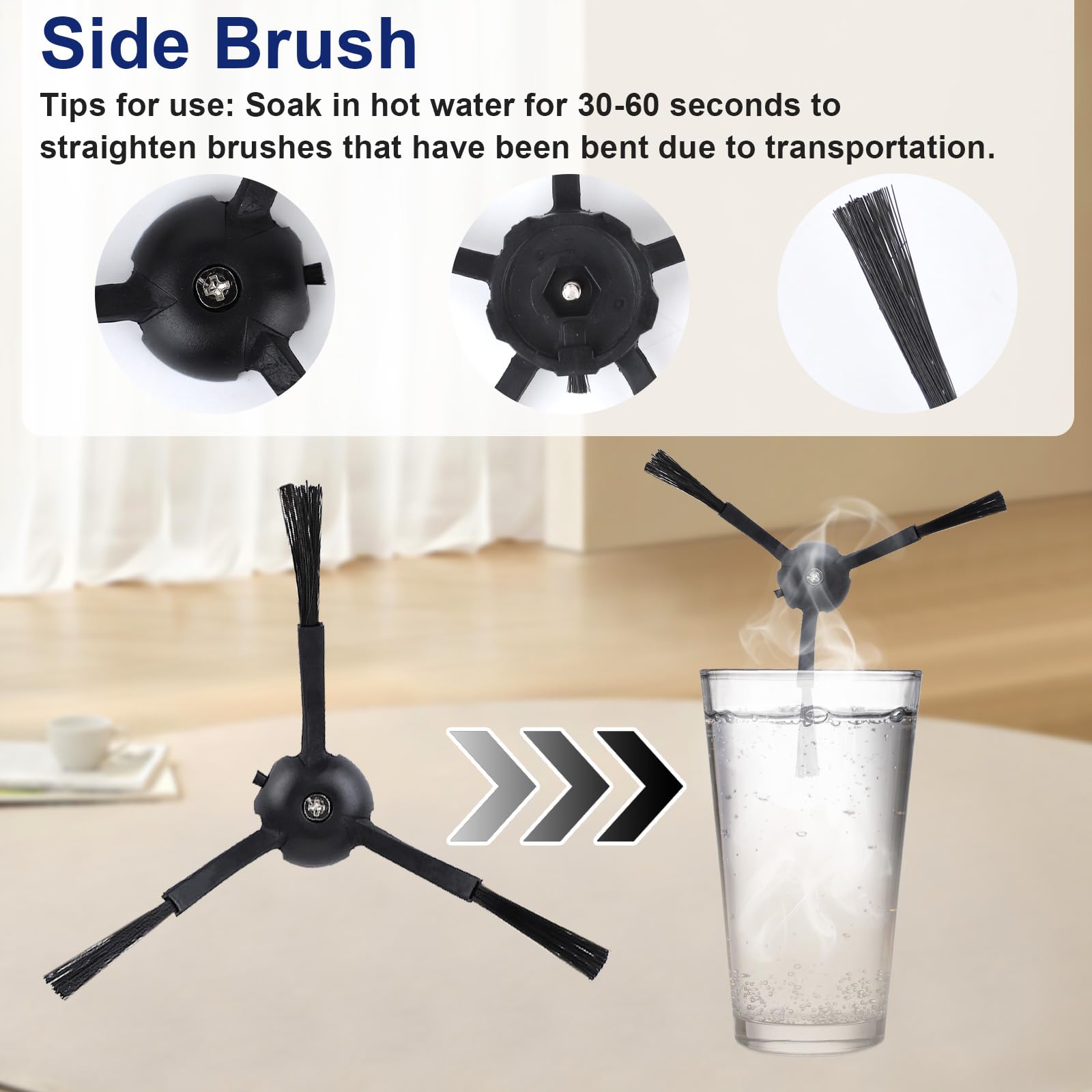 Feilifan 24PCS Roborock S8 MaxV Ultra Accessories Kit Dual Brush Filter Mop