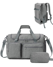 sportsnew Travel Duffel Bag 27L Gym Shoe Compartment Grey Medium Size