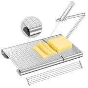 CMDZHF Stainless Steel Cheese Slicer with 5 Replacement Wires Silver