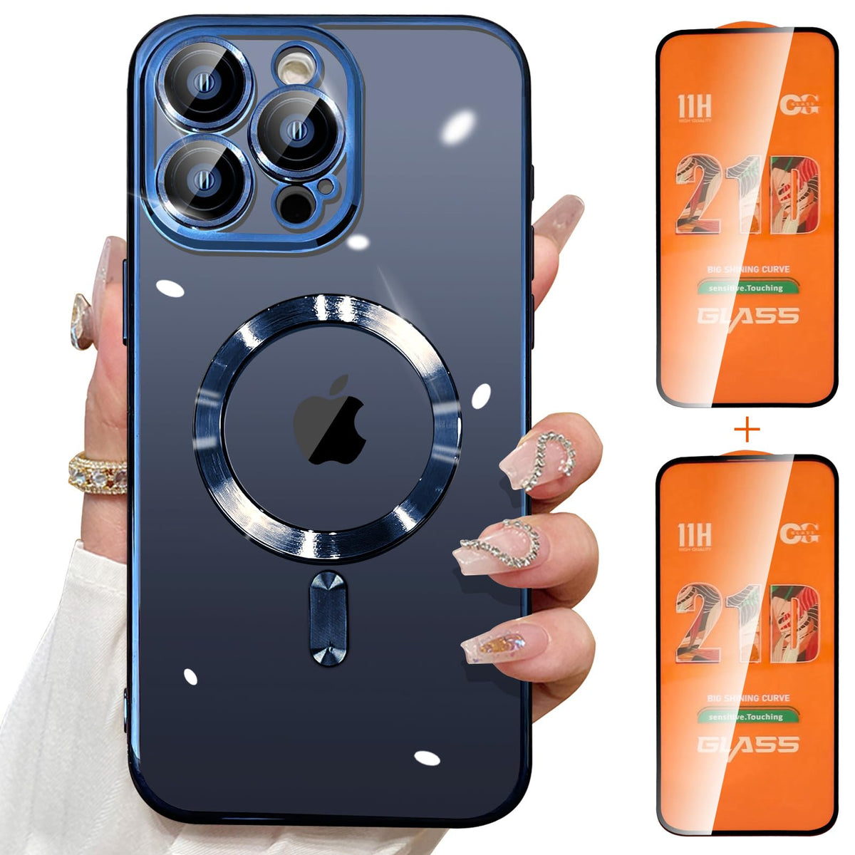 DINGKUAKE for iPhone 15 Pro Case Magsafe, Magnetic Clear Phone Case with Screen