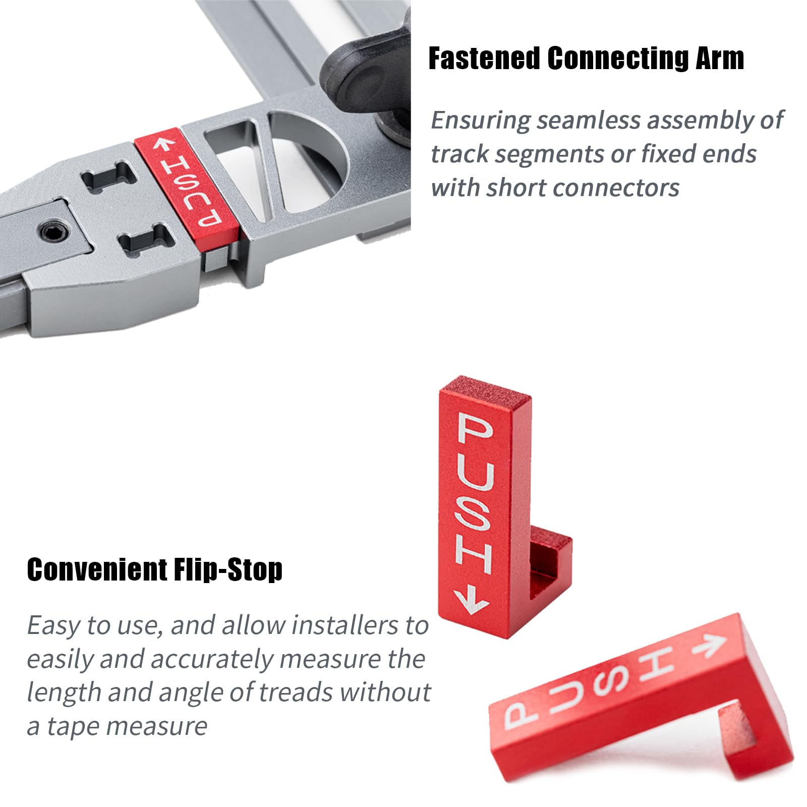 JLYLOL Stair Tread Template Tool Jig Measuring Gauge Angle Guide Red Grey