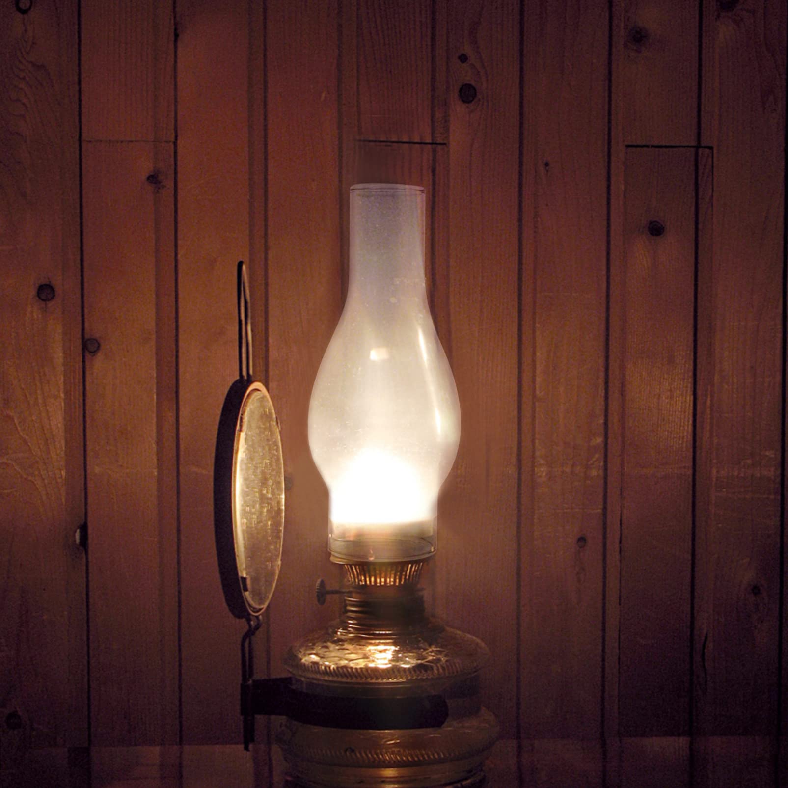 SEWACC Oil Lamp Chimney Clear Glass Replacement Hurricane Cover Transparent