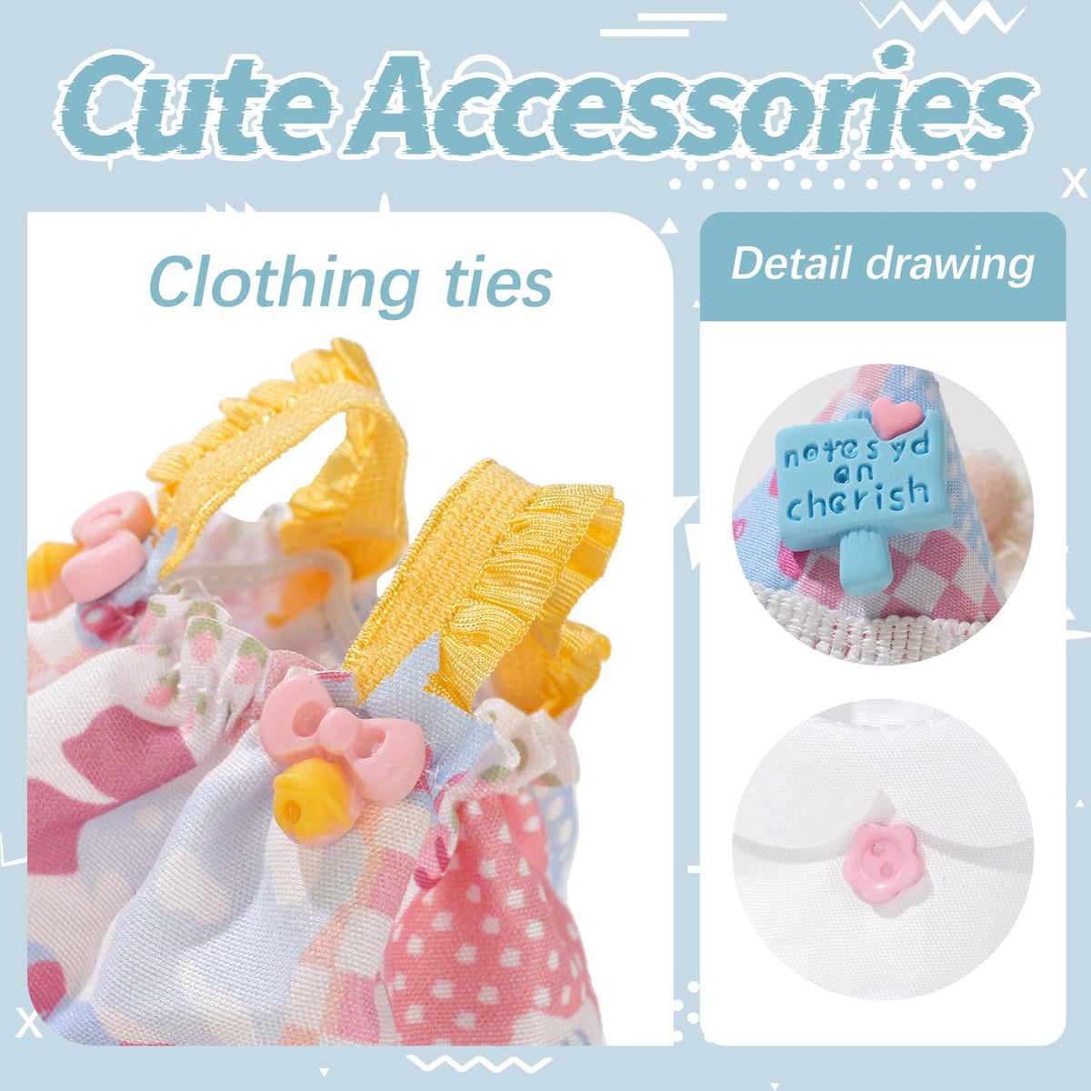 Cute Clothes for Doll Design Outfit Blind Mystery Box Accessories Mini La Boo-Boo Blah Bu Bu BuLafufu Ropa Plush Stuff Hat Dress Overalls Pajamas Hoodie