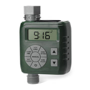Zuomeng Programmable Sprinkler Timer Garden Hose Solar Battery Dual Power Green
