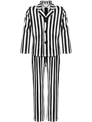 Haysandy Kids Halloween Black White Striped Suit Costume Size Large