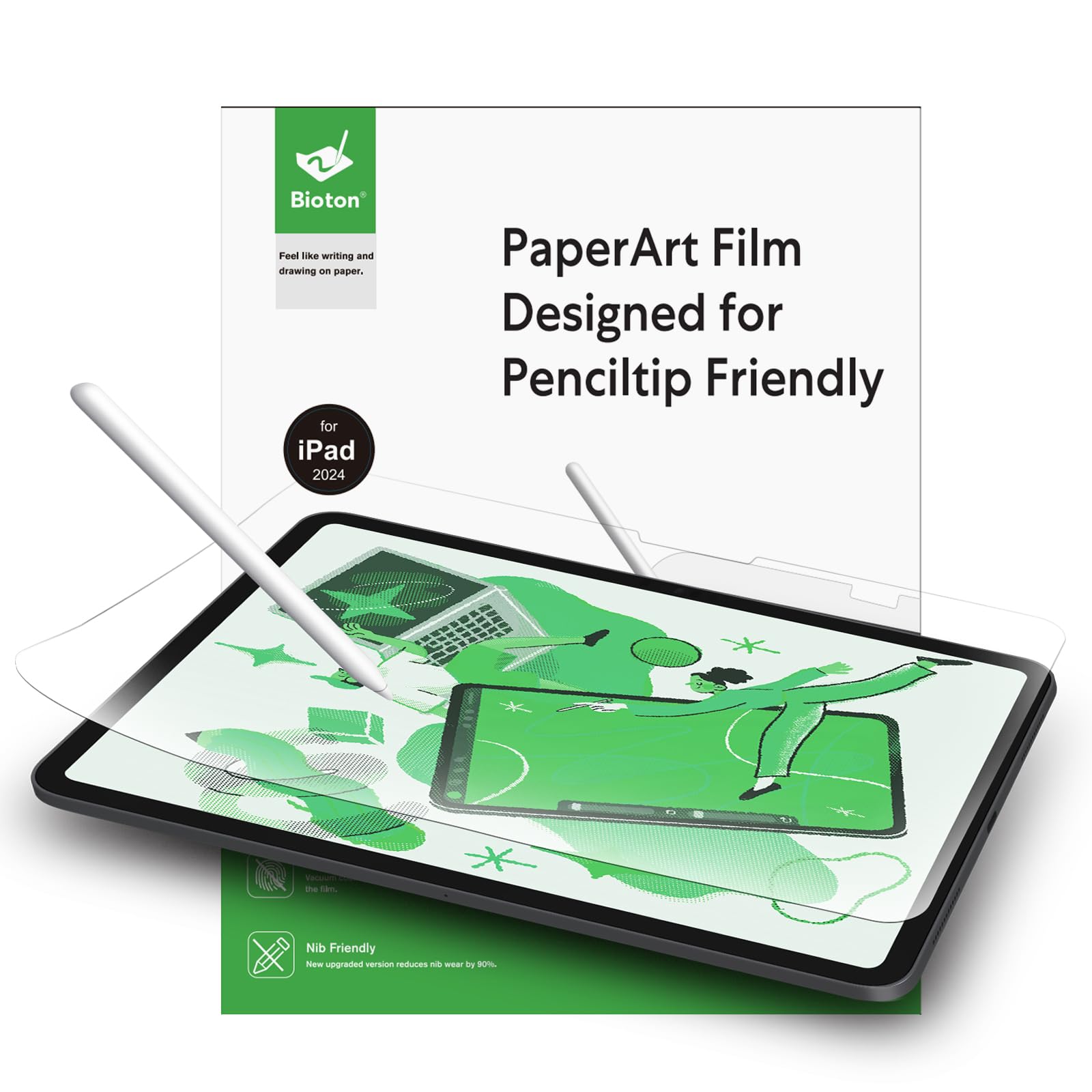 Bioton 2 Pack Paper Nano Screen Protector iPad Air 13" M3/M2 & Pro M4 13"