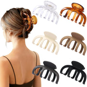 SMKSL Hair Clips 3.5in Medium Claw Matte Banana Jaw Clips Transparent