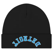 3D Embroidered Upside Down City Football Beanie Hat, Game Day Gifts for Men Women and Fans, Funny Sports Apparel