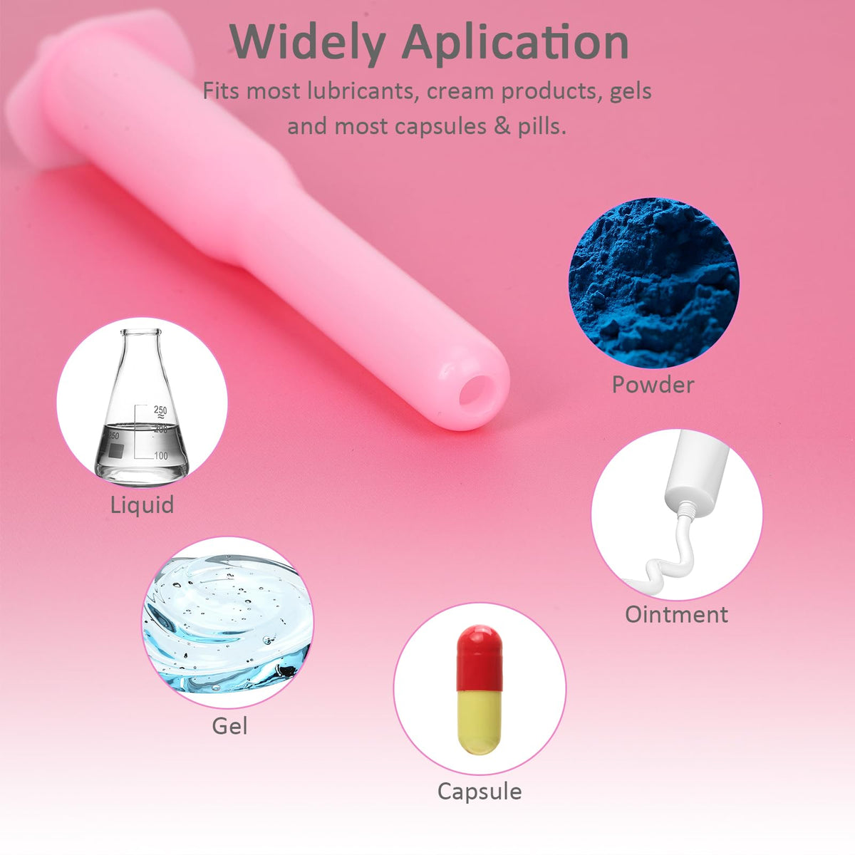 SISUYUEE 3g Disposable Vaginal Cream Applicators, Universal Empty Round Tube for Gynecological Gel, Liquid, Cream, Capsule Powder, 12pcs