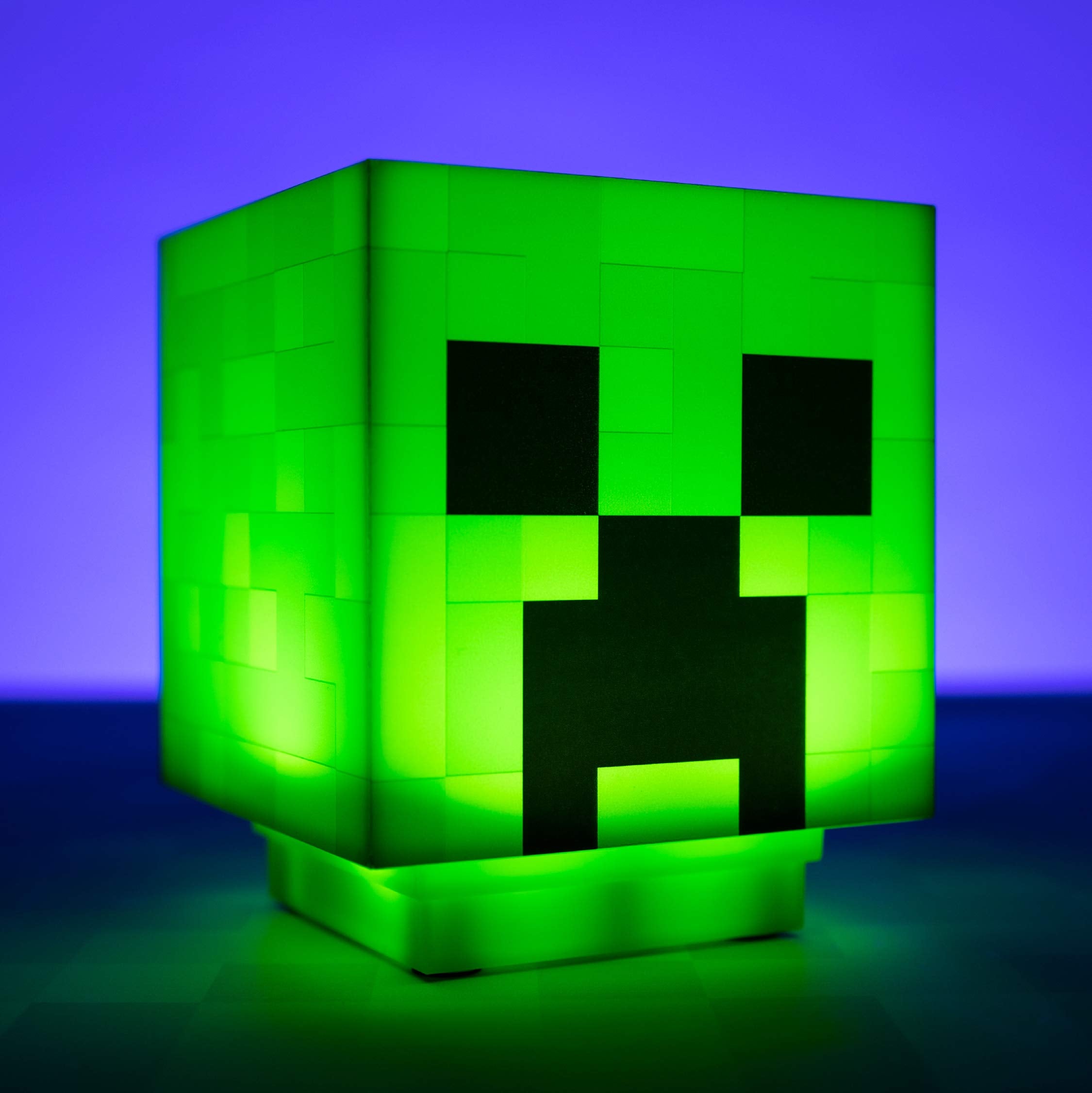 Paladone Minecraft Creeper Desk Light with Official Sounds Green Night Light