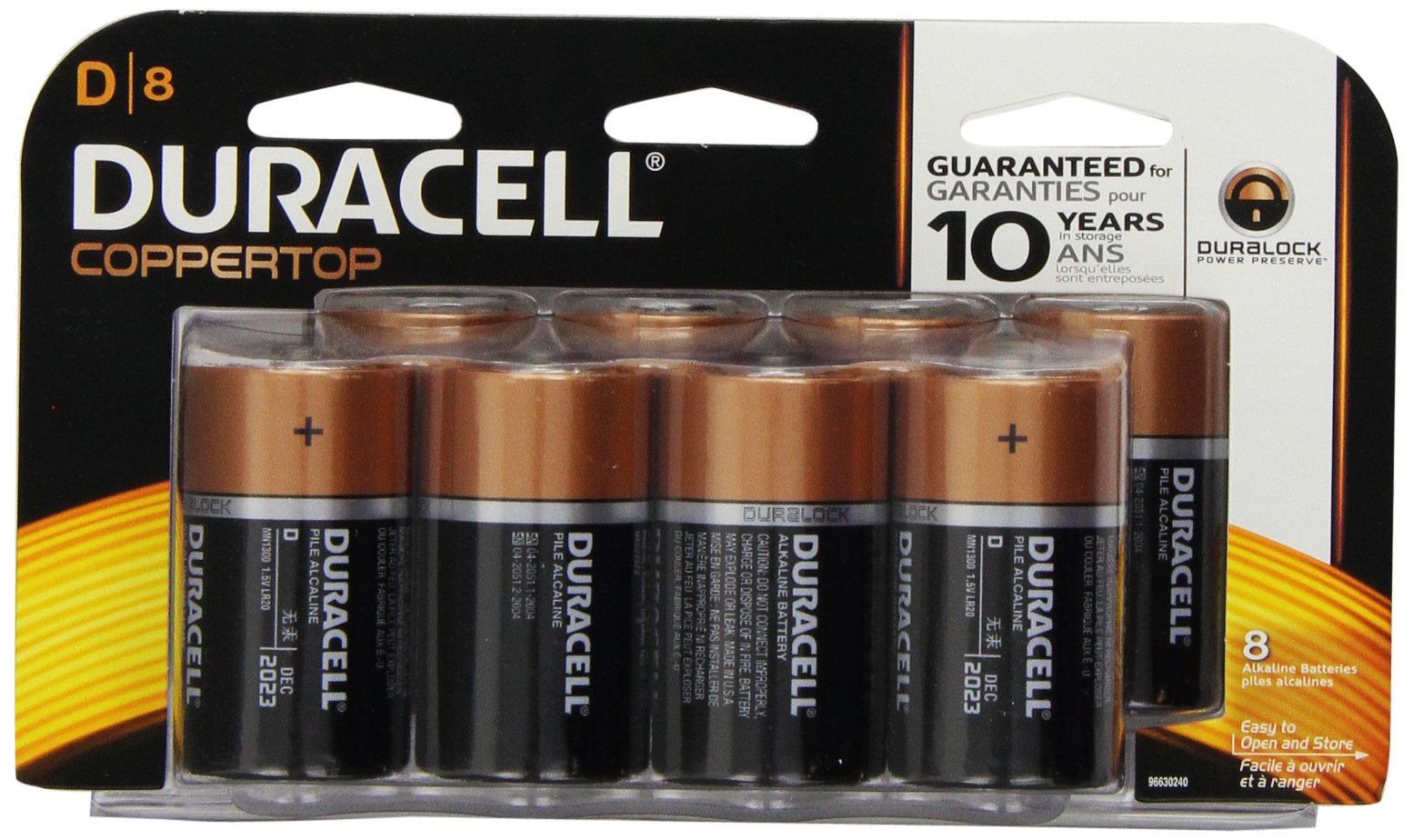 Duracell Coppertop D Alkaline Batteries 16 Count (Pack of 2)