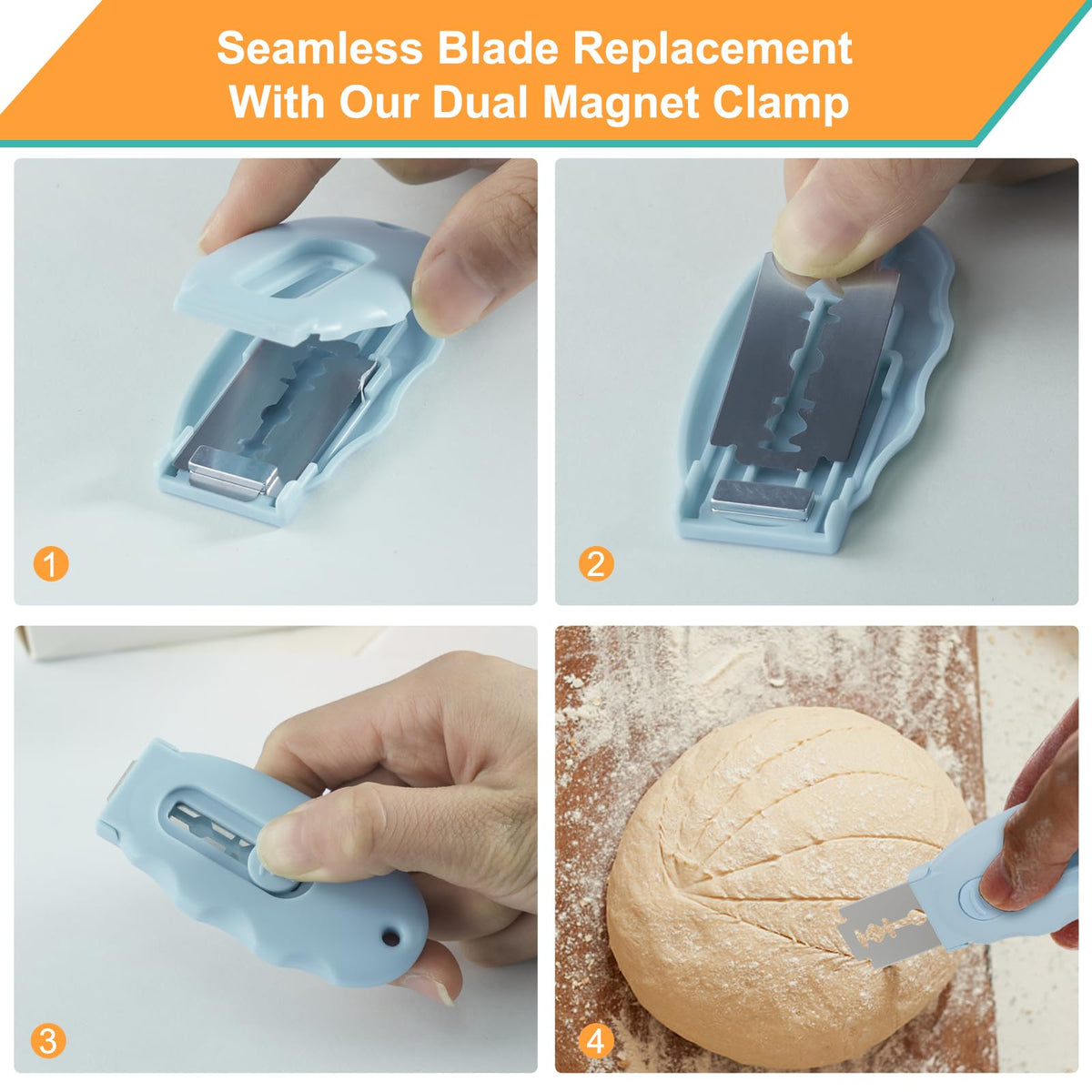 Ansbell Magnetic Bread Lame with 5 Razor Blades