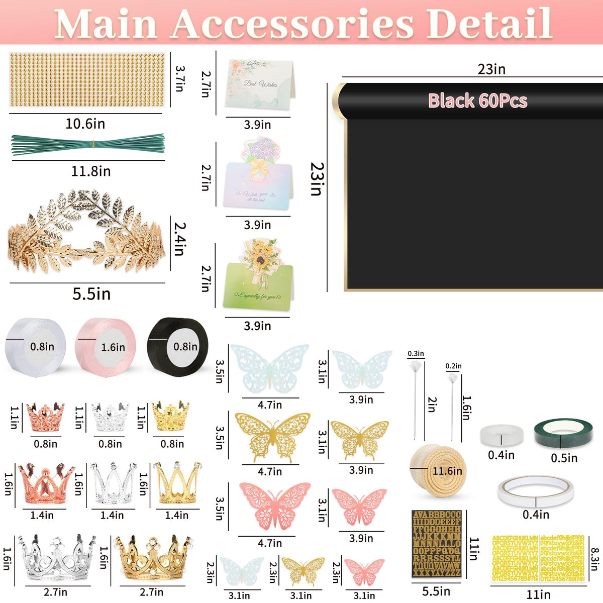 BESUPERT 260-Piece Bouquet Wrapping Craft Supplies Kit