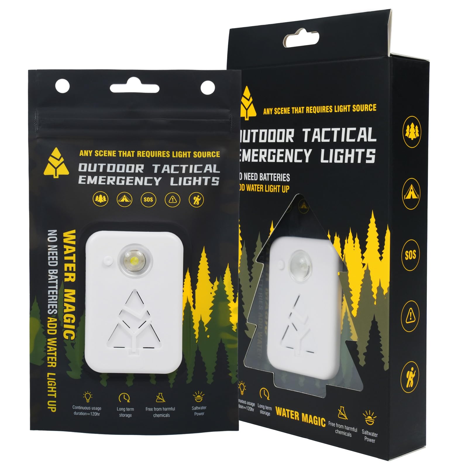 HDRAST LED Camping Lantern No Battery Emergency Outdoor Light White 120H