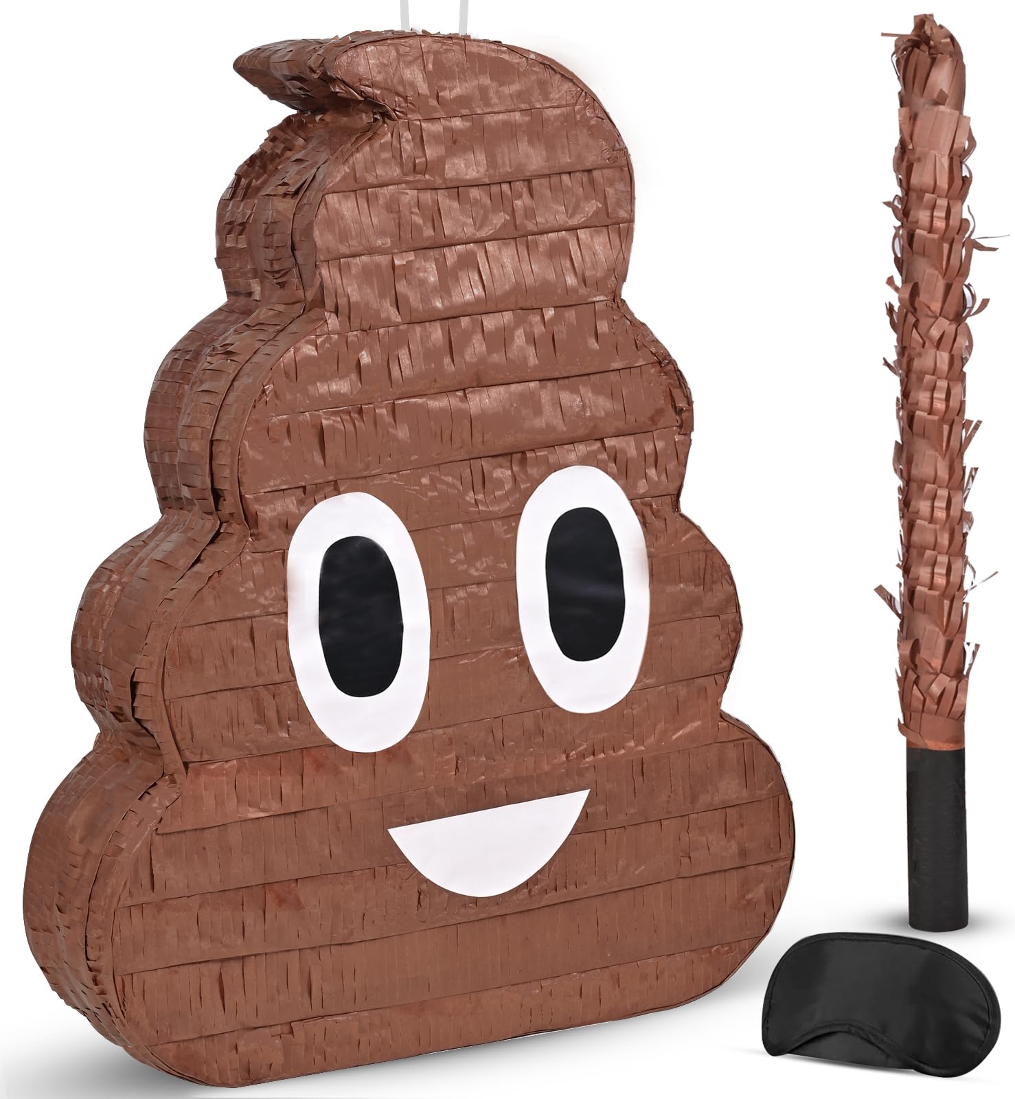 SWIMEE Poop Piñata Kids Birthday Party Decoration Brown 17.1x13.1x3.5 in