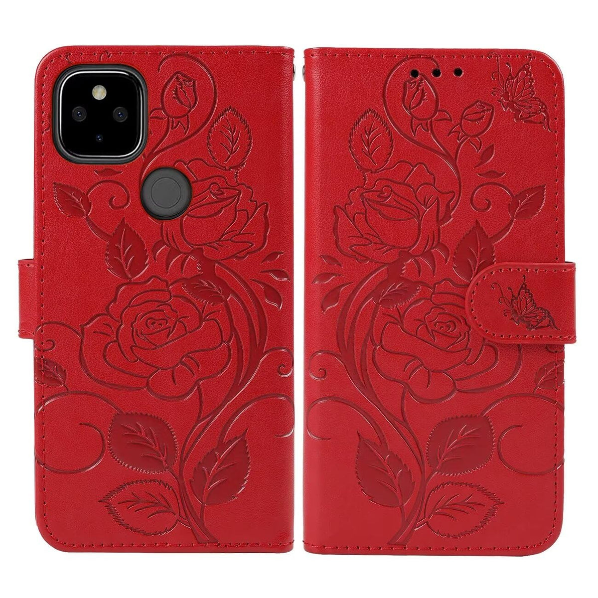 Wallet Folio Case for Google Pixel 5 with Card Slots