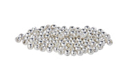 JUIFUTIME Tungsten Slotted Fly Tying Beads 4.0mm Black Nickel 100pcs