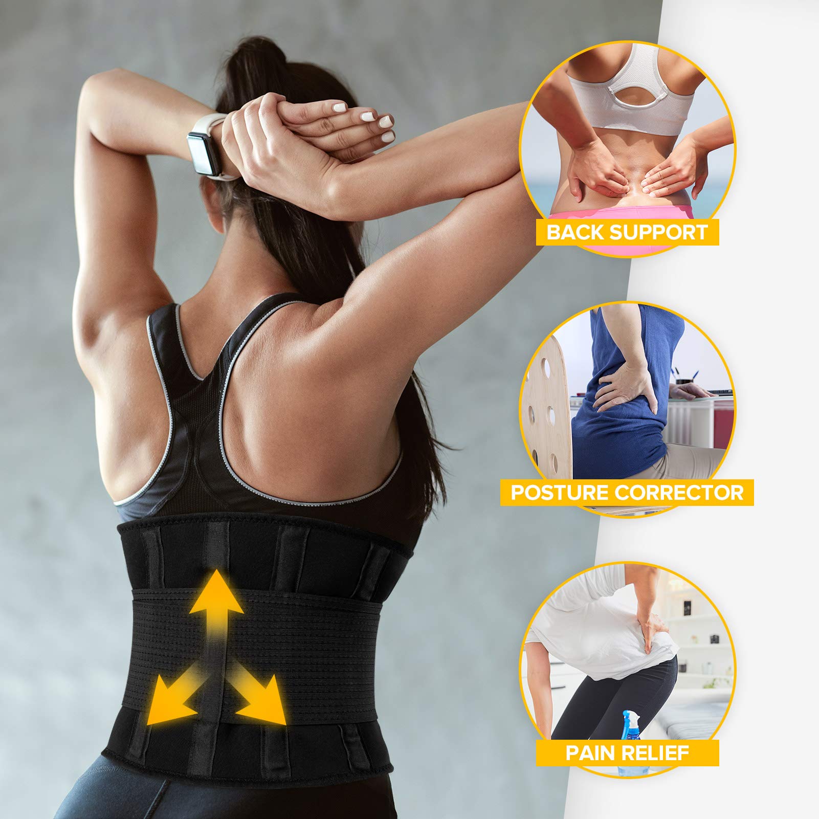 Portzon Waist Trainer Weight Loss Sport Girdle Belt Slimmer Body Shaper XXL