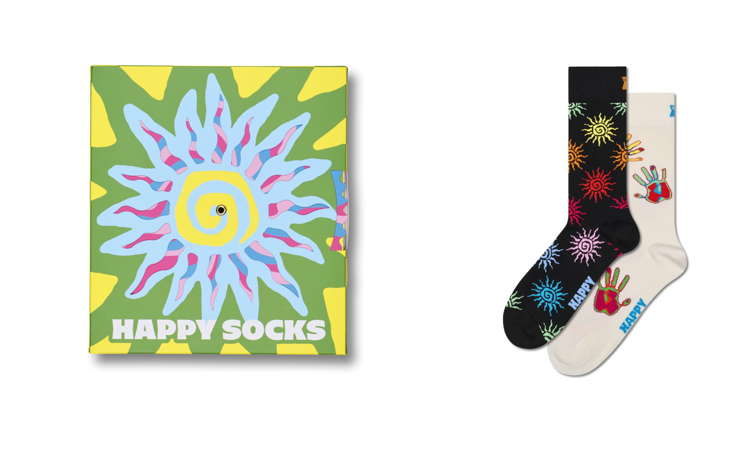 Happy Socks 2-Pack Gift Set Summer Swirl Size S/M