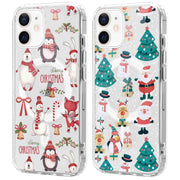 2-Pack Christmas Magnetic Clear Phone Cases for iPhone 12/12 Pro
