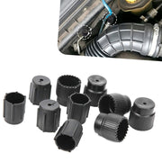 lekudo Car A/C Service Port Cap Kit 10pcs 0.5" Low & 0.6" High Pressure Black