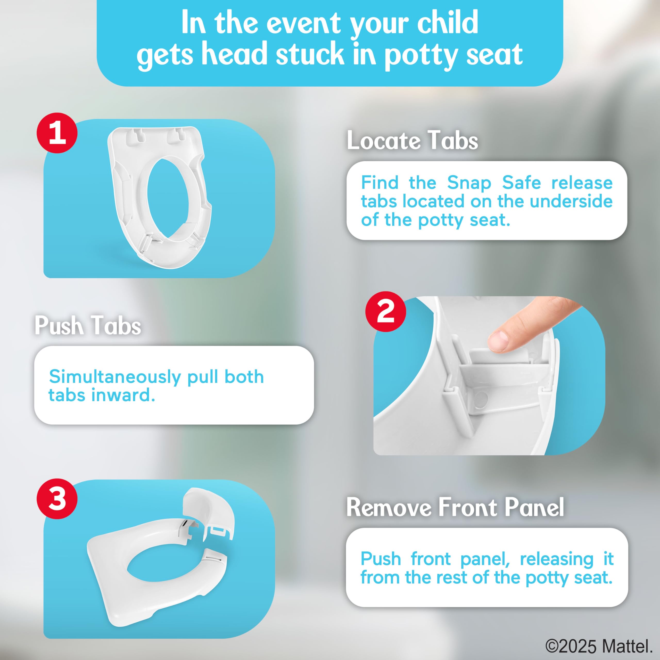 Fisher-Price 2-N-1 Potty Trainer with Flushing Sounds White Splash Guard