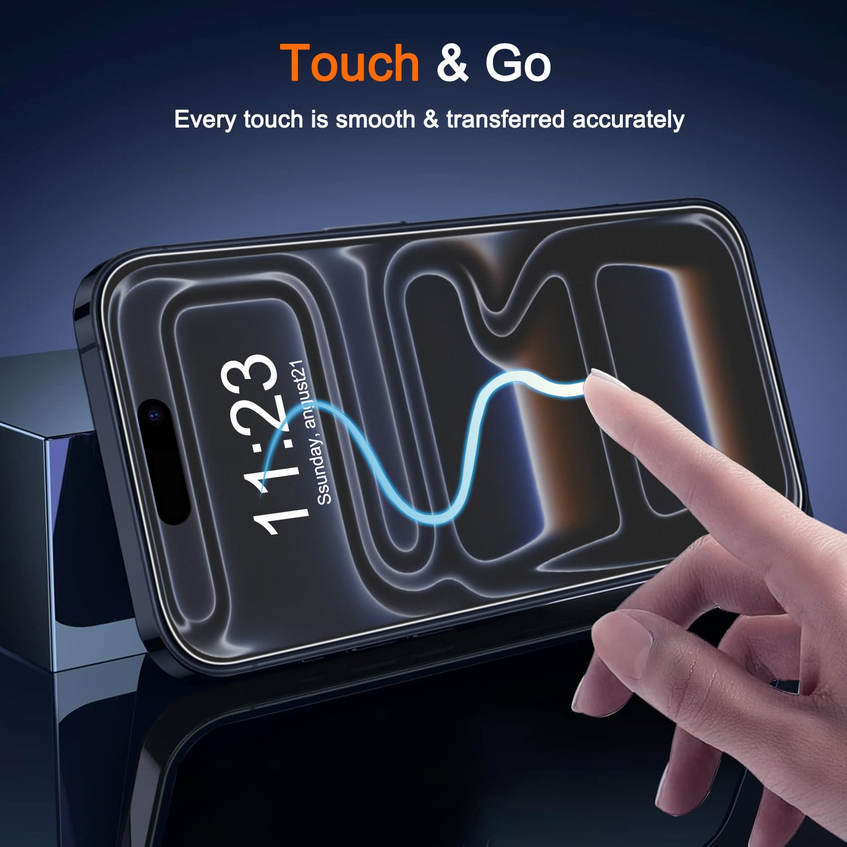 Milomdoi 3 Pack Matte Screen Protector iPhone 17 Pro Max Tempered Glass