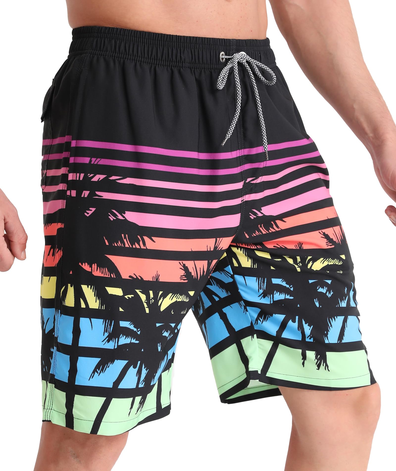 APTRO Men's Swim Trunks Quick Dry Board Shorts Mesh Liner Size XL