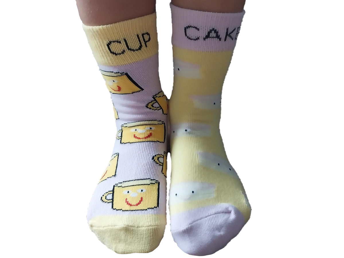 Mixin Itup Kids Crewcut Compound Words Socks - 6 Pairs - (M) Ages 6-9 Years