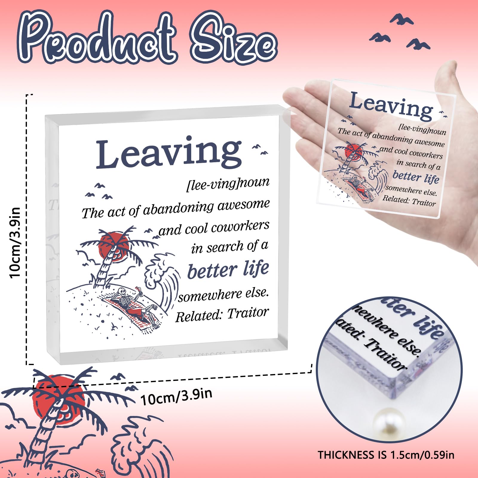 Yoxiumi Coworker Christmas Retirement Gifts Party Decorations Grey-Leaving