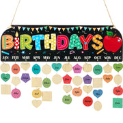 Chunful Birthday Calendar Wall Hanging DIY Reminder Board with 120 Tags Classic