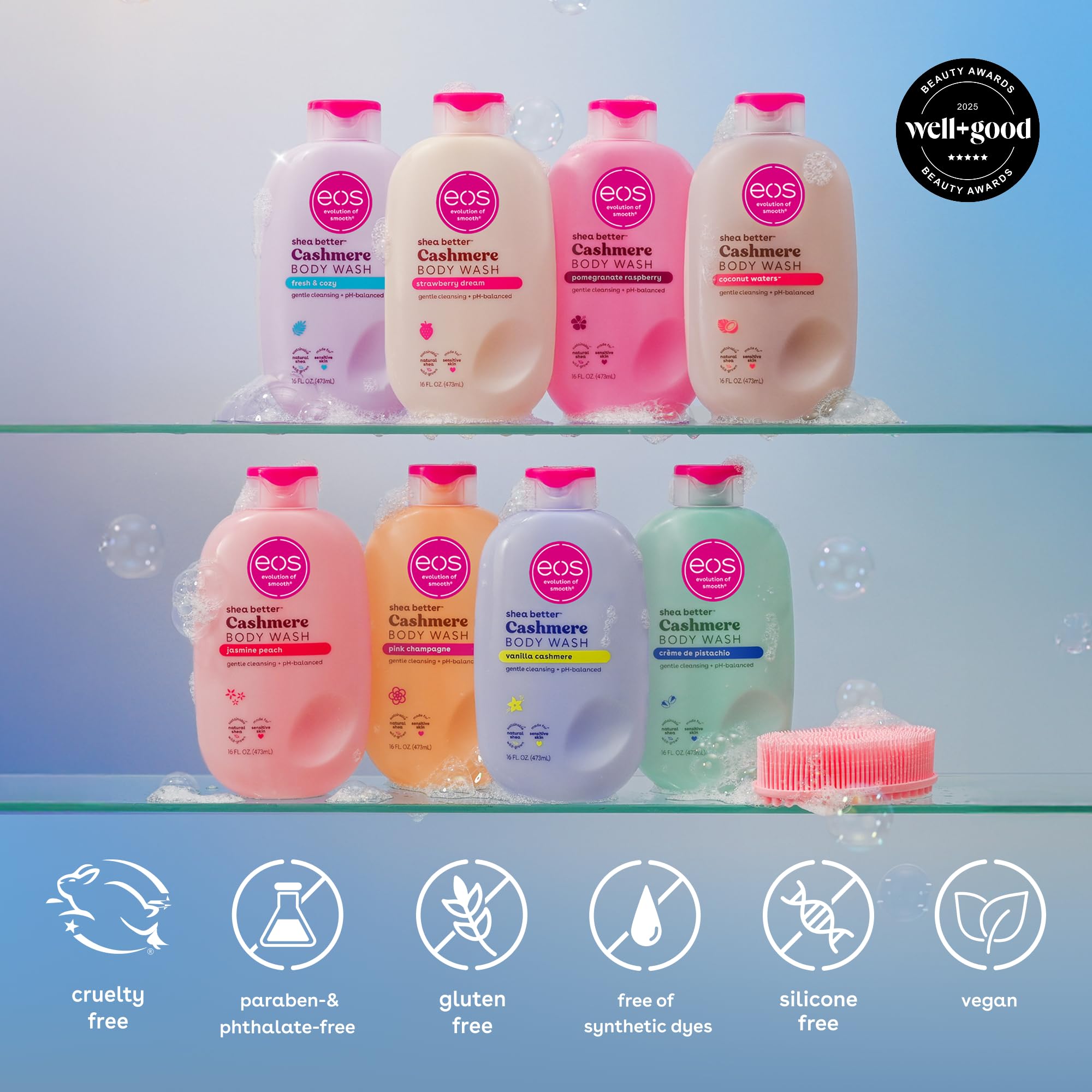 eos Cashmere Body Wash Fresh & Cozy Moisturizing Creamy Gel Shea Butter 16oz
