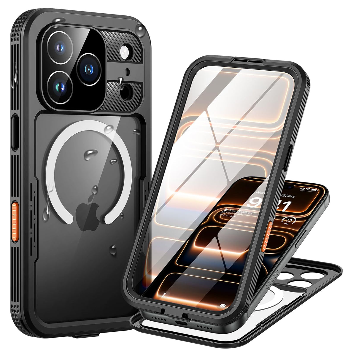 Lanhiem Waterproof Phone Case for iPhone 17 Pro Max