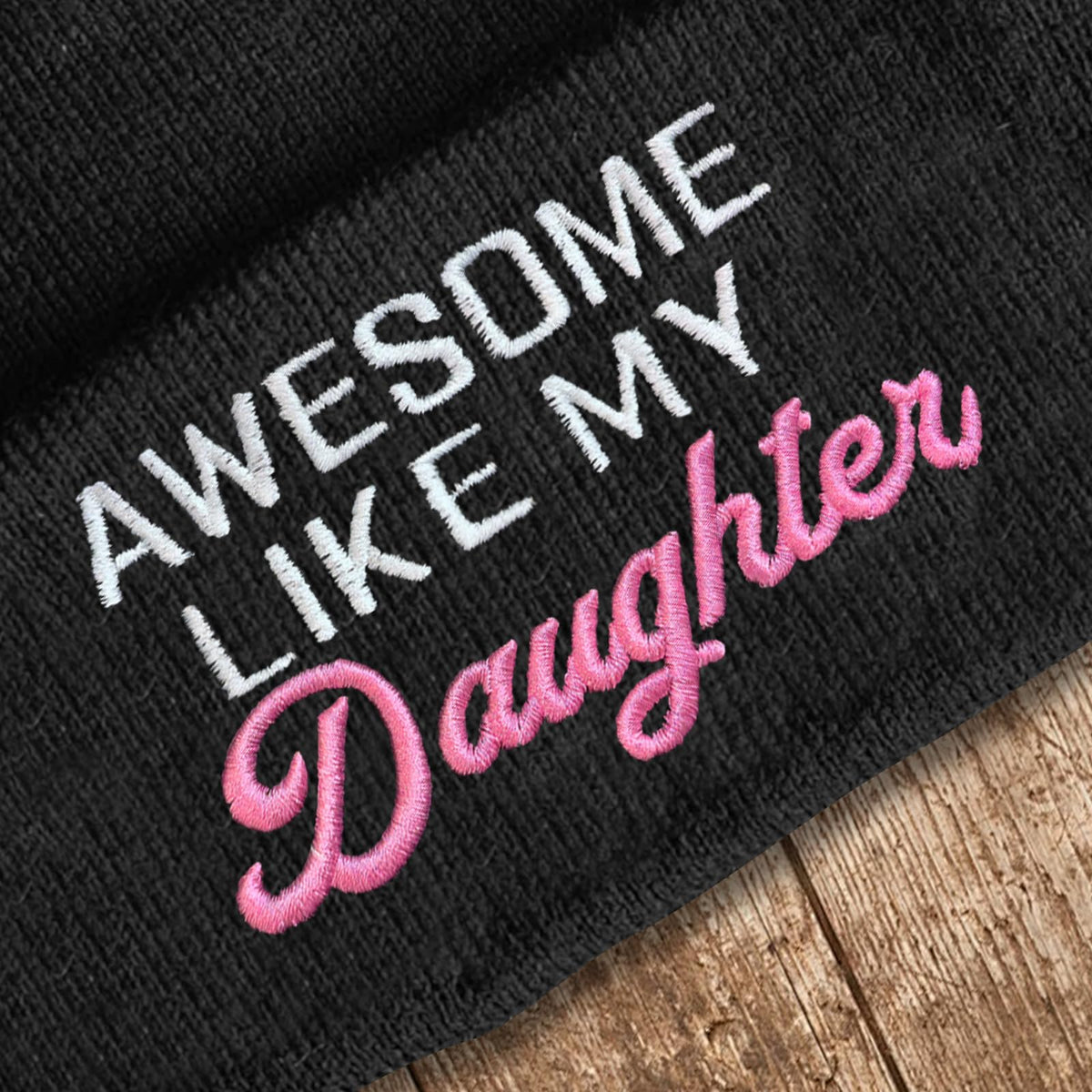 3D Embroidered Dad Hat Funny Beanie for Men, Christmas & Birthday Gifts for Dad from Daughter?Unique Ideas Father Daughter Gifts