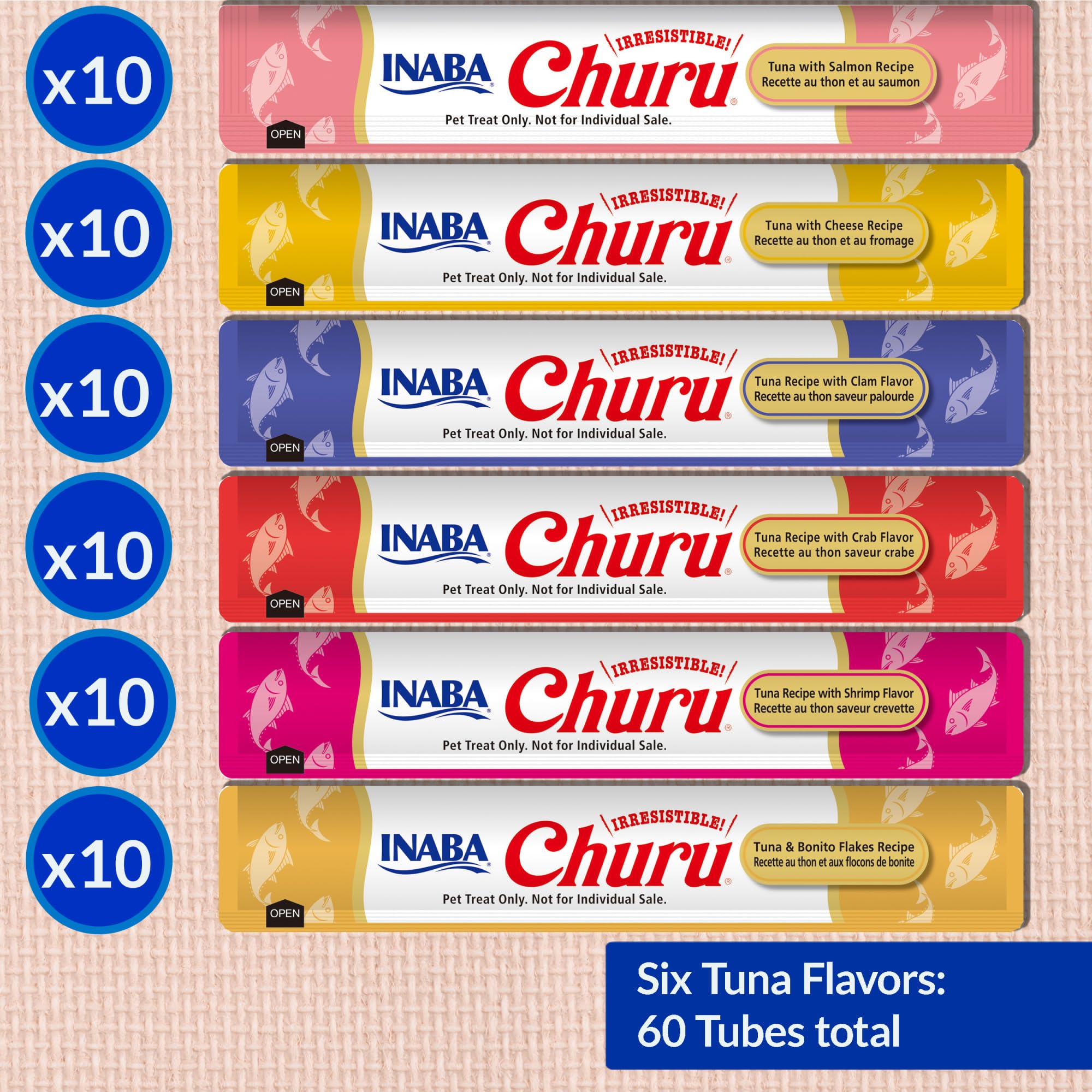 BestBy01/27 INABA Churu Grain-Free Tuna Cat Treats Creamy Purée 60 Servings