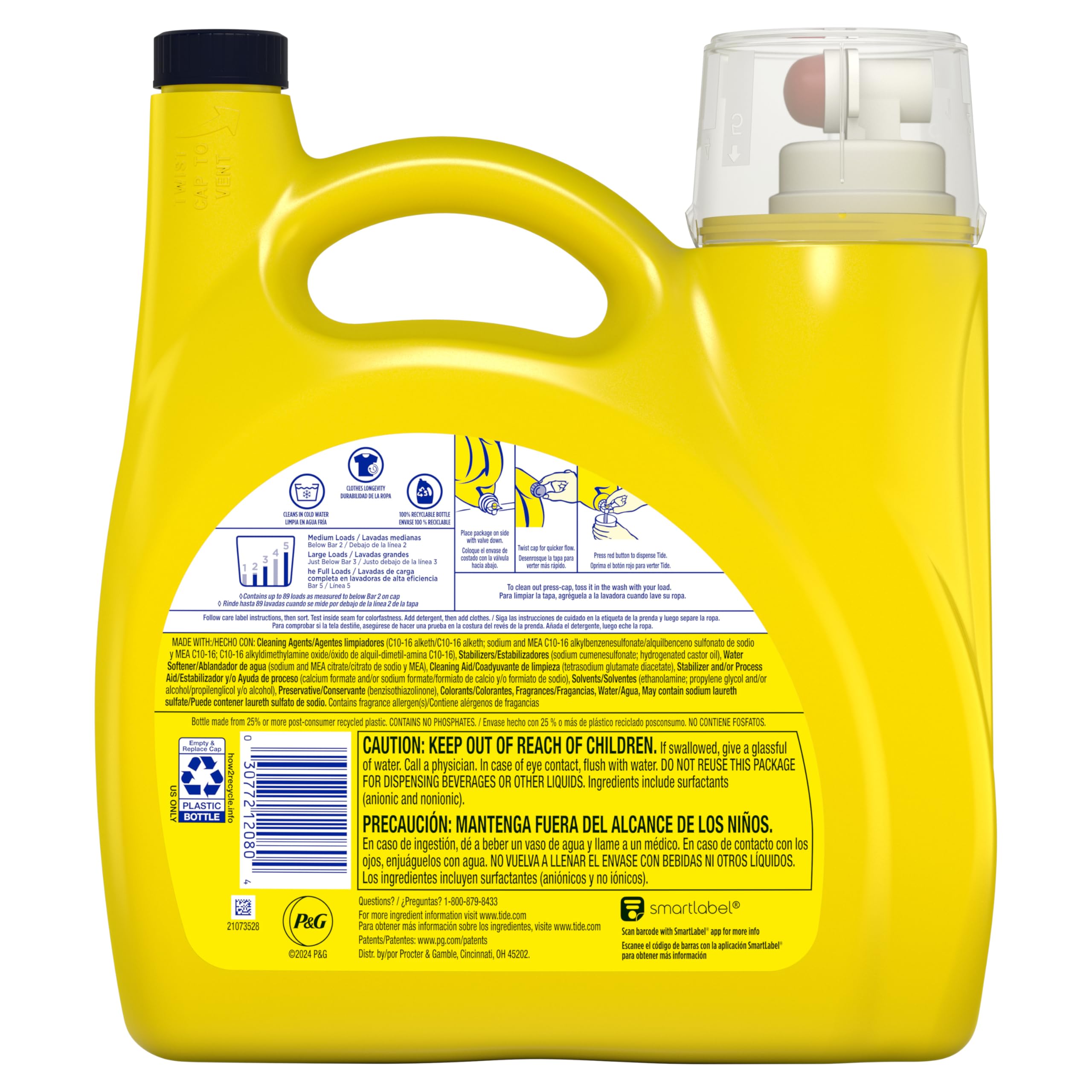 Tide Simply All-In-One Liquid Laundry Detergent Berry Blossom 117 fl oz 89 Loads