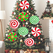 Generic Gingerbread Christmas Wooden Ornaments Large Red White Peppermint