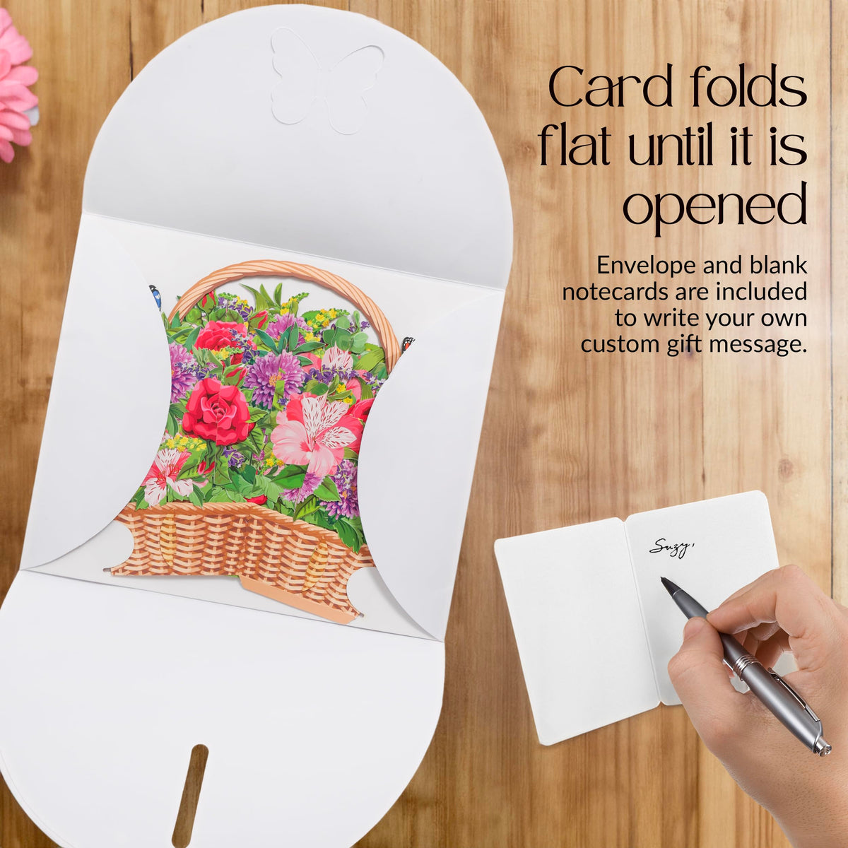 GIFTING GIGGLES 3D Pop-Up Flower Bouquet Card with Envelope