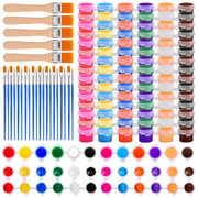Dyrfolm 145 Pcs Mini Acrylic Paint Set 12 Colors Washable Bulk Pack