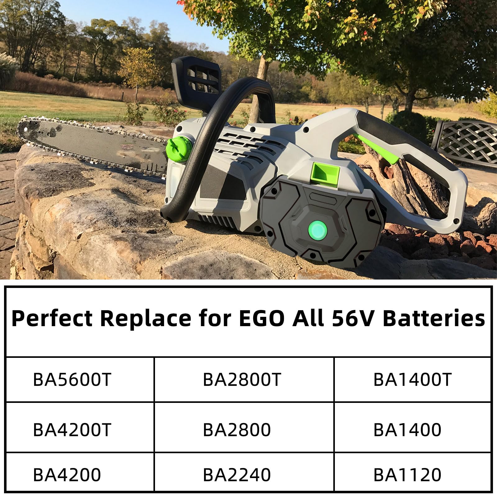 SAPBJ EGO 56V 5.0Ah Lithium-ion Battery Replacement BA1400 BA2800 BA4200