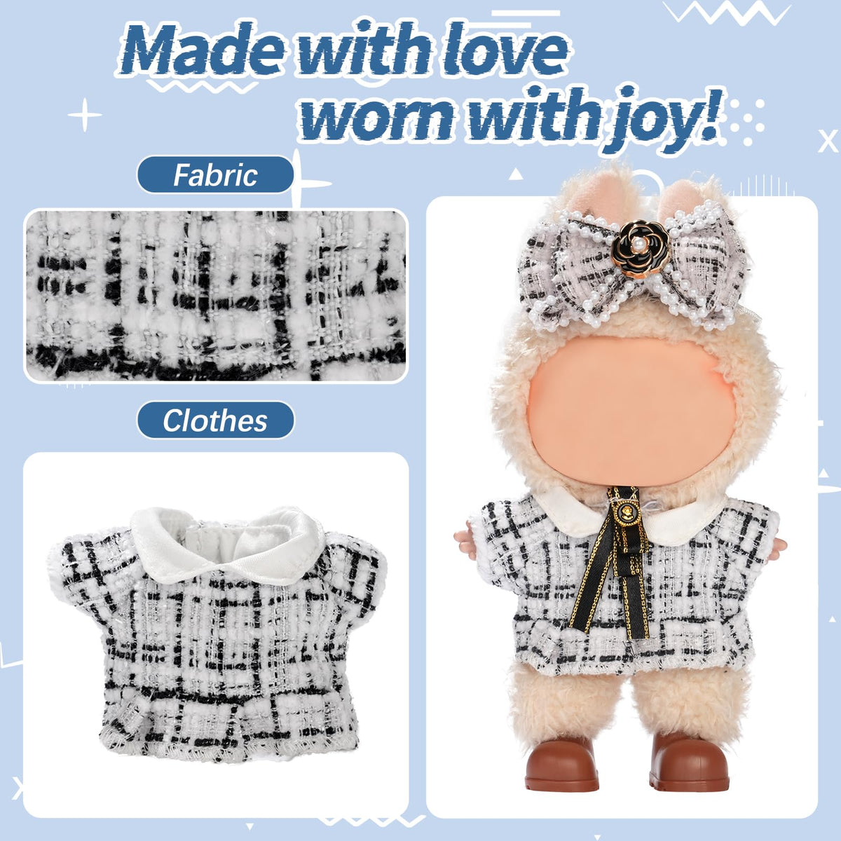 IGINOA Cute Clothes for Doll Design Outfit Blind Mystery Box Accessories Mini La