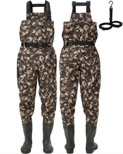 Pristis Taslan Fishing Waders Bootfoot Breathable CAMO Lightweight Size W14/M13