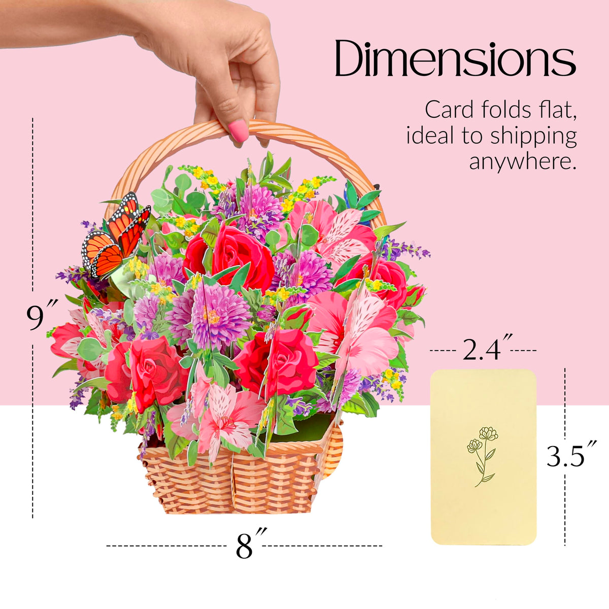 GIFTING GIGGLES 3D Pop-Up Flower Bouquet Card with Envelope