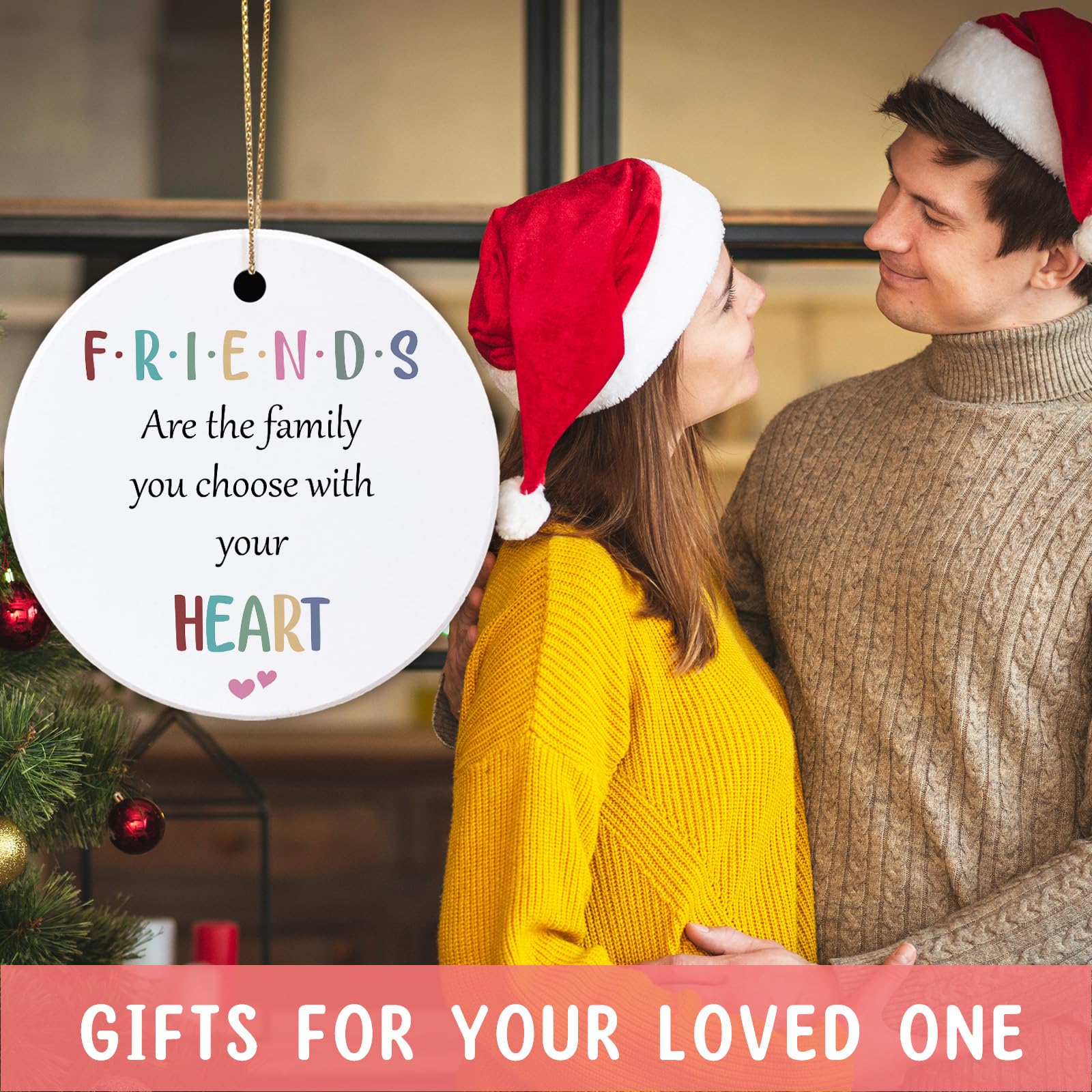 Friend Gifts Hanging Ornament Friendship Heart Christmas Tree Decoration