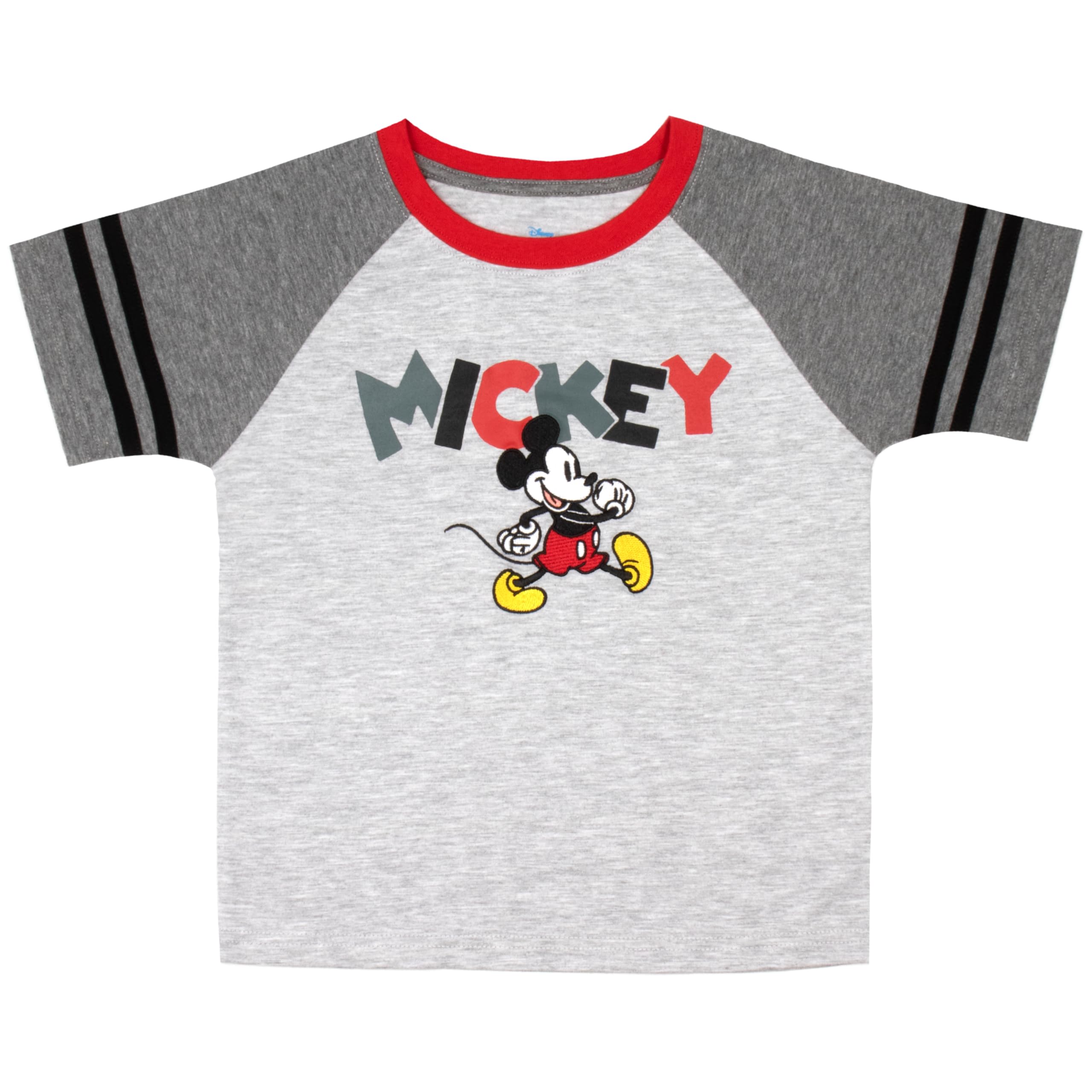 Disney Mickey Mouse Boys 2 Pack T Shirt Short Sleeve Kids Size 4 Blue Grey