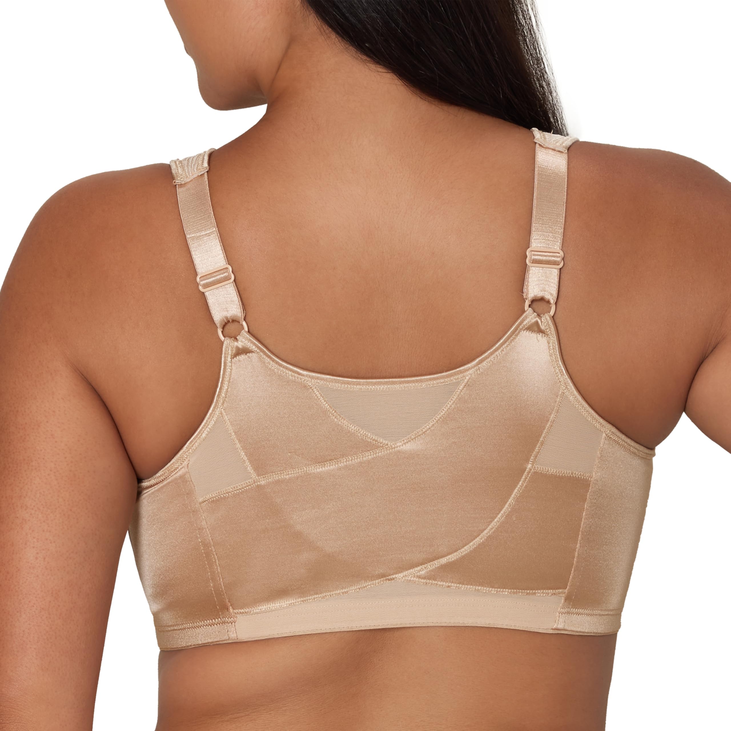 PLAYTEX Women's 18 Hour Extra Back Support Front Close Wireless Nude 2-Pack 42B